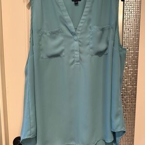 Torrid Light Blue Sleeveless Blouse
